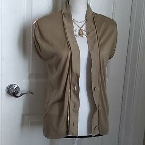 Versace Couture Silk Vest With Zipper Detail